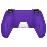 PlayVital Futuristic CyberMech Design Silicone Grip Skin with Thumb Grips for PS5 Wireless Controller, Compatible with PS5 Official Charging Dock - Purple - CHXPFP005