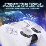 PlayVital Futuristic CyberMech Design Silicone Grip Skin with Thumb Grips for PS5 Wireless Controller, Compatible with PS5 Official Charging Dock - White - CHXPFP002