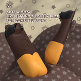 PlayVital Good Night Bear Dockable Protective Case for Nintendo Switch 2 - Detachable Silicone Joycon Grips & Shockproof Back Cover with Cute Bear Thumbs Caps - Brown - WNXNTM002