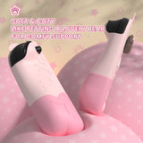 PlayVital Good Night Bear Dockable Protective Case for Nintendo Switch 2 - Detachable Silicone Joycon Grips & Shockproof Back Cover with Cute Bear Thumbs Caps - Pink - WNXNTM003