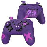 PlayVital Gothic Imp Series Cute Silicone Case for Nintendo Switch Pro Controller with 4 Thumb Grip & 2 Sticker, Non-Slip Anti-Scratch Protective Silicone Skin Cover - Purple - PVLNPP002