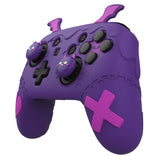 PlayVital Gothic Imp Series Cute Silicone Case for Nintendo Switch Pro Controller with 4 Thumb Grip & 2 Sticker, Non-Slip Anti-Scratch Protective Silicone Skin Cover - Purple - PVLNPP002