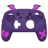 PlayVital Gothic Imp Series Cute Silicone Case for Nintendo Switch Pro Controller with 4 Thumb Grip & 2 Sticker, Non-Slip Anti-Scratch Protective Silicone Skin Cover - Purple - PVLNPP002