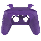 PlayVital Gothic Imp Series Cute Silicone Case for Nintendo Switch Pro Controller with 4 Thumb Grip & 2 Sticker, Non-Slip Anti-Scratch Protective Silicone Skin Cover - Purple - PVLNPP002