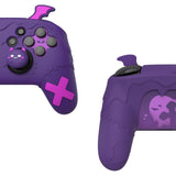 PlayVital Gothic Imp Series Cute Silicone Case for Nintendo Switch Pro Controller with 4 Thumb Grip & 2 Sticker, Non-Slip Anti-Scratch Protective Silicone Skin Cover - Purple - PVLNPP002