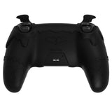 PlayVital Gothic Imp Series Cute Silicone Case for ps5 Controller with 4 Thumb Grips and 6 Stickers, Anti-Slip Silicone Skin Cover, Compatible with ps5 Charging Station - Black - GTKPFP001