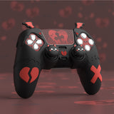 PlayVital Gothic Imp Series Cute Silicone Case for ps5 Controller with 4 Thumb Grips and 6 Stickers, Anti-Slip Silicone Skin Cover, Compatible with ps5 Charging Station - Black - GTKPFP001