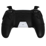 PlayVital Gothic Imp Series Cute Silicone Case for ps5 Controller with 4 Thumb Grips and 6 Stickers, Anti-Slip Silicone Skin Cover, Compatible with ps5 Charging Station - Black - GTKPFP001