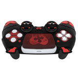 PlayVital Gothic Imp Series Cute Silicone Case for ps5 Controller with 4 Thumb Grips and 6 Stickers, Anti-Slip Silicone Skin Cover, Compatible with ps5 Charging Station - Black - GTKPFP001