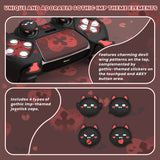 PlayVital Gothic Imp Series Cute Silicone Case for ps5 Controller with 4 Thumb Grips and 6 Stickers, Anti-Slip Silicone Skin Cover, Compatible with ps5 Charging Station - Black - GTKPFP001