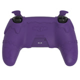 PlayVital Gothic Imp Series Cute Silicone Case for ps5 Controller with 4 Thumb Grips and 6 Stickers, Anti-Slip Silicone Skin Cover, Compatible with ps5 Charging Station - Purple - GTKPFP002