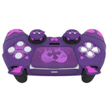 PlayVital Gothic Imp Series Cute Silicone Case for ps5 Controller with 4 Thumb Grips and 6 Stickers, Anti-Slip Silicone Skin Cover, Compatible with ps5 Charging Station - Purple - GTKPFP002