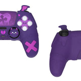 PlayVital Gothic Imp Series Cute Silicone Case for ps5 Controller with 4 Thumb Grips and 6 Stickers, Anti-Slip Silicone Skin Cover, Compatible with ps5 Charging Station - Purple - GTKPFP002