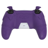 PlayVital Gothic Imp Series Cute Silicone Case for ps5 Controller with 4 Thumb Grips and 6 Stickers, Anti-Slip Silicone Skin Cover, Compatible with ps5 Charging Station - Purple - GTKPFP002