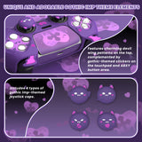 PlayVital Gothic Imp Series Cute Silicone Case for ps5 Controller with 4 Thumb Grips and 6 Stickers, Anti-Slip Silicone Skin Cover, Compatible with ps5 Charging Station - Purple - GTKPFP002