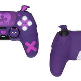 PlayVital Gothic Imp Series Cute Silicone Case for ps5 Controller with 4 Thumb Grips and 6 Stickers, Anti-Slip Silicone Skin Cover, Compatible with ps5 Charging Station - Purple - GTKPFP002