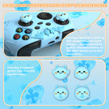 PlayVital Gothic Imp Series Cute Silicone Skin for Xbox Series X/S Controller, Anti-Slip Grip Silicone Cover, Protective Silicone Case for Xbox Core Controller with Thumb Grips - Aqua Blue - ZEEX3P003