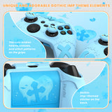 PlayVital Gothic Imp Series Cute Silicone Skin for Xbox Series X/S Controller, Anti-Slip Grip Silicone Cover, Protective Silicone Case for Xbox Core Controller with Thumb Grips - Aqua Blue - ZEEX3P003