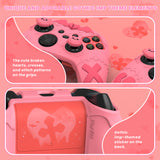 PlayVital Gothic Imp Series Cute Silicone Skin for Xbox Series X/S Controller, Anti-Slip Grip Silicone Cover, Protective Silicone Case for Xbox Core Controller with Thumb Grips - Peach Pink - ZEEX3P004