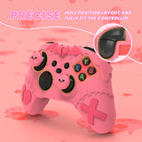 PlayVital Gothic Imp Series Cute Silicone Skin for Xbox Series X/S Controller, Anti-Slip Grip Silicone Cover, Protective Silicone Case for Xbox Core Controller with Thumb Grips - Peach Pink - ZEEX3P004