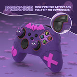 PlayVital Gothic Imp Series Cute Silicone Skin for Xbox Series X/S Controller, Anti-Slip Grip Silicone Cover, Protective Silicone Case for Xbox Core Controller with Thumb Grips - Purple - ZEEX3P002