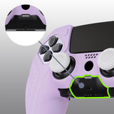 PlayVital Guardian Edition Anti-Slip Ergonomic Silicone Cover Case for ps5 Edge Controller, Soft Rubber Protector Skin for ps5 Edge Wireless Controller with Thumb Grip Caps - Mauve Purple - EHPFP005