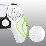 PlayVital Guardian Edition White Ergonomic Soft Controller Silicone Case Grips for PS5, Rubber Protector Skins with Thumbstick Caps for PS5 Controller – Compatible with Charging Station - YHPF027