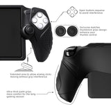 PlayVital Guardian Edition Silicone Protective Case for PS Portal Remote Player with Thumb Grips, Shockproof, Anti-Slip Grip for PS Portal Cover - Black - KNAPFP001