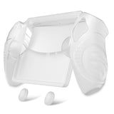 PlayVital Guardian Edition Silicone Protective Case for PS Portal Remote Player with Thumb Grips, Shockproof, Anti-Slip Grip for PS Portal Cover - Clear White - KNAPFP004