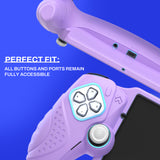 PlayVital Guardian Edition Silicone Protective Case for PS Portal Remote Player with Thumb Grips, Shockproof, Anti-Slip Grip for PS Portal Cover - Mauve Purple - KNAPFP005