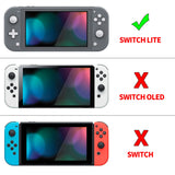 PlayVital Customized Protective Grip Case for NS Switch Lite, Bright Pink Hard Cover Protector for NS Switch Lite - 1 x Black Border Tempered Glass Screen Protector Included - YYNLP008