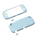 PlayVital Customized Protective Grip Case for NS Switch Lite, Heaven Blue Hard Cover Protector for NS Switch Lite - 1 x Black Border Tempered Glass Screen Protector Included - YYNLP013