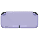 PlayVital Customized Protective Grip Case for NS Switch Lite, Light Violet Hard Cover Protector for NS Switch Lite - 1 x Black Border Tempered Glass Screen Protector Included - YYNLP012