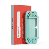 PlayVital Customized Protective Grip Case for NS Switch Lite, Misty Green Hard Cover Protector for NS Switch Lite - 1 x Black Border Tempered Glass Screen Protector Included - YYNLP011