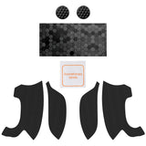 PlayVital Hexagon Diamond Texture Grip Sticker Set for Steam Controller 2, Anti-Slip PU Skin Cover Accessory Kit for Steam Controller with Touchpad Stickers and Thumb Grips - Black - SURSCM001