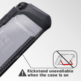 PlayVital METEOR Protective Case for Nintendo Switch 2, Dockable Ergonomic Non-Slip TPU Grip Cover with Thumb Grip for Switch 2, Shockproof Anti-Scratches Protector - Black - YDCNTM001