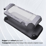 PlayVital METEOR Protective Case for Nintendo Switch 2, Dockable Ergonomic Non-Slip TPU Grip Cover with Thumb Grip for Switch 2, Shockproof Anti-Scratches Protector - New Hope Gray - YDCNTM003