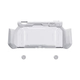 PlayVital METEOR Protective Case for Nintendo Switch 2, Dockable Ergonomic Non-Slip TPU Grip Cover with Thumb Grip for Switch 2, Shockproof Anti-Scratches Protector - White - YDCNTM002
