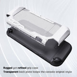 PlayVital METEOR Protective Case for Nintendo Switch 2, Dockable Ergonomic Non-Slip TPU Grip Cover with Thumb Grip for Switch 2, Shockproof Anti-Scratches Protector - White - YDCNTM002