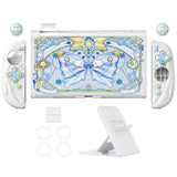 PlayVital Magic Wings Silicone Grip Case for Nintendo Switch 2 – Dockable Anime Protective Cover with Extra Adjustable Stand & Thumb Grips - White - XYFNTM002