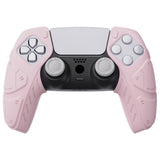 PlayVital Mecha Edition Cherry Blossoms Ergonomic Soft Controller Silicone Case Grips for PS5 Controller, Rubber Protector Skins with Thumbstick Caps for PS5 Controller - Compatible with Charging Station - JGPF007