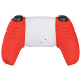 PlayVital Mecha Edition Passion Red Ergonomic Soft Controller Silicone Case Grips for PS5 Controller, Rubber Protector Skins with Thumbstick Caps for PS5 Controller - Compatible with Charging Station - JGPF009