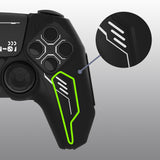 PlayVital Mecha Edition Silicone Cover Compatible with ps5 Controller with 2 Joystick Caps and 6 Stickers, Shockproof Non-Slip Grip Protector Accessories, Fits for ps5 Charging Station - Black - KKBPFP001