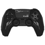 PlayVital Mecha Edition Silicone Cover Compatible with ps5 Controller with 2 Joystick Caps and 6 Stickers, Shockproof Non-Slip Grip Protector Accessories, Fits for ps5 Charging Station - Black - KKBPFP001