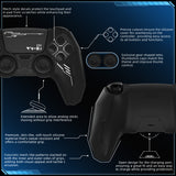 PlayVital Mecha Edition Silicone Cover Compatible with ps5 Controller with 2 Joystick Caps and 6 Stickers, Shockproof Non-Slip Grip Protector Accessories, Fits for ps5 Charging Station - Black - KKBPFP001