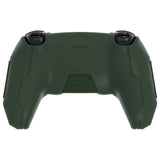 PlayVital Mecha Edition Silicone Cover Compatible with ps5 Controller with 2 Joystick Caps and 6 Stickers, Shockproof Non-Slip Grip Protector Accessories, Fits for ps5 Charging Station - Racing Green - KKBPFP005