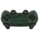 PlayVital Mecha Edition Silicone Cover Compatible with ps5 Controller with 2 Joystick Caps and 6 Stickers, Shockproof Non-Slip Grip Protector Accessories, Fits for ps5 Charging Station - Racing Green - KKBPFP005