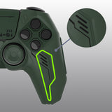 PlayVital Mecha Edition Silicone Cover Compatible with ps5 Controller with 2 Joystick Caps and 6 Stickers, Shockproof Non-Slip Grip Protector Accessories, Fits for ps5 Charging Station - Racing Green - KKBPFP005