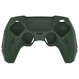 PlayVital Mecha Edition Silicone Cover Compatible with ps5 Controller with 2 Joystick Caps and 6 Stickers, Shockproof Non-Slip Grip Protector Accessories, Fits for ps5 Charging Station - Racing Green - KKBPFP005