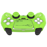 PlayVital Mecha Edition Silicone Cover Compatible with ps5 Controller with 2 Joystick Caps and 6 Stickers, Shockproof Non-Slip Grip Protector Accessories, Fits for ps5 Charging Station - Neon Green - KKBPFP004